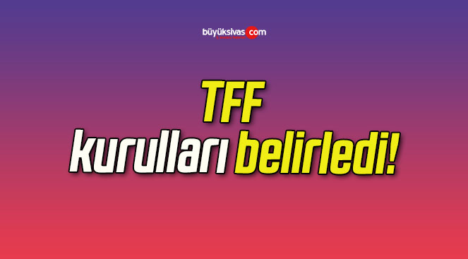 TFF kurulları belirledi!
