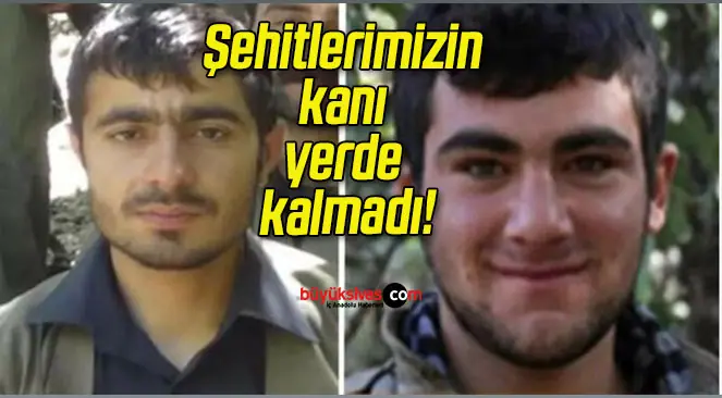 Etkisiz hale getirilen 2 teröristin turuncu kategoride olduğu tespit edildi!