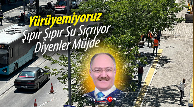 İstasyon Caddesi’nde 15 yıl önce yapılan kaldırımlar yenileniyor