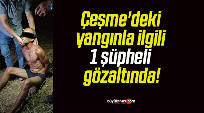 Çeşme’deki yangınla ilgili 1 şüpheli gözaltında!