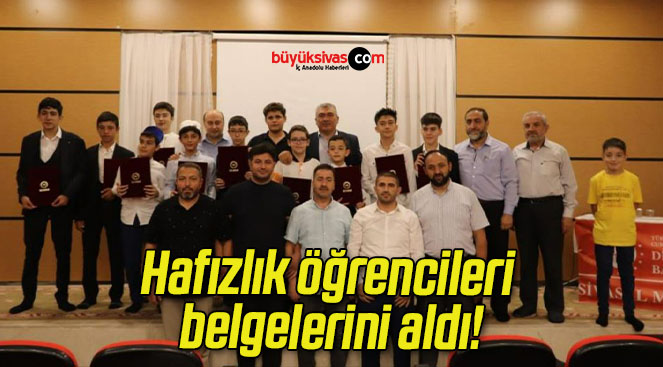 Hafızlık öğrencileri belgelerini aldı!