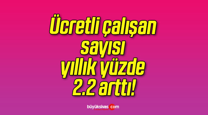 Ücretli çalışan sayısı yıllık yüzde 2.2 arttı!