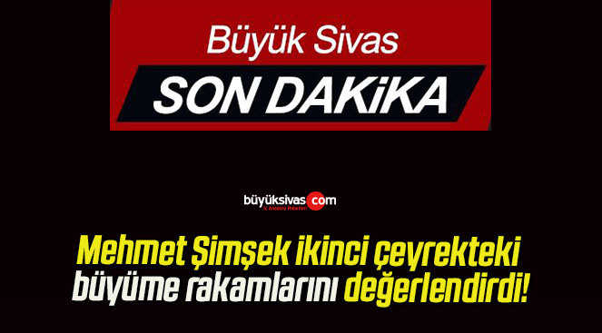 Mehmet Şimşek ikinci çeyrekteki büyüme rakamlarını değerlendirdi!