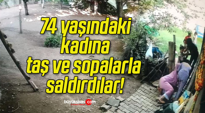 74 yaşındaki kadına taş ve sopalarla saldırdılar!