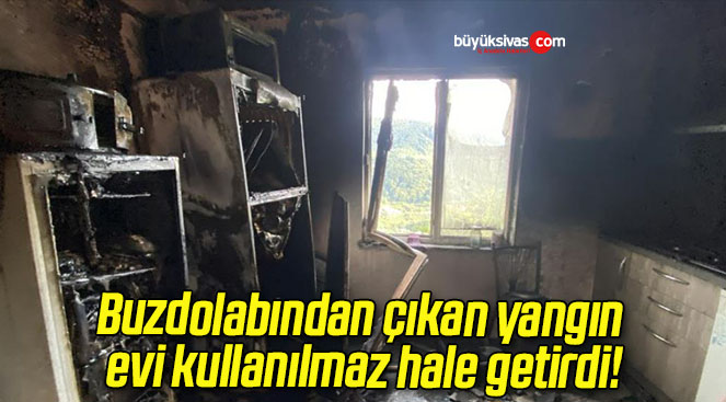 Buzdolabından çıkan yangın evi kullanılmaz hale getirdi!