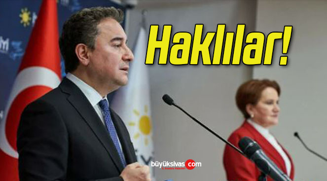Haklılar!