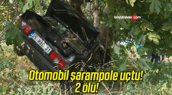 Otomobil şarampole uçtu! 2 ölü!
