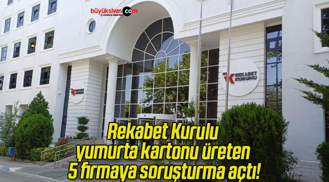 Rekabet Kurulu yumurta kartonu üreten 5 firmaya soruşturma açtı!