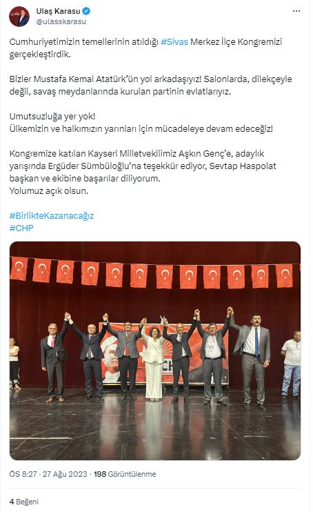 Kongreyi Kaybeden Ulaş Karasu’dan İnce Nameler!