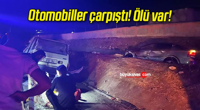 Otomobiller çarpıştı! Ölü var!