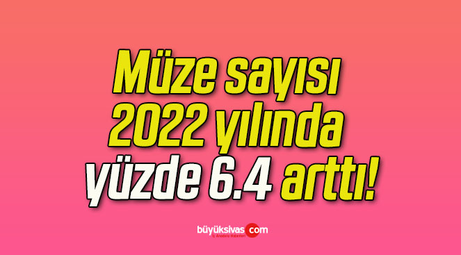 Müze sayısı 2022 yılında yüzde 6.4 arttı!