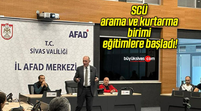 SCÜ arama ve kurtarma birimi eğitimlere başladı!