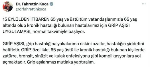 15 Eylül’de başlıyor!