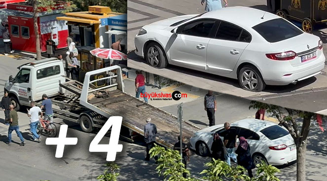 Sivas Devlet Hastanesi girişinde 4 lastik daha kapana yakalandı