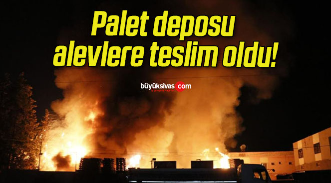 Palet deposu alevlere teslim oldu!