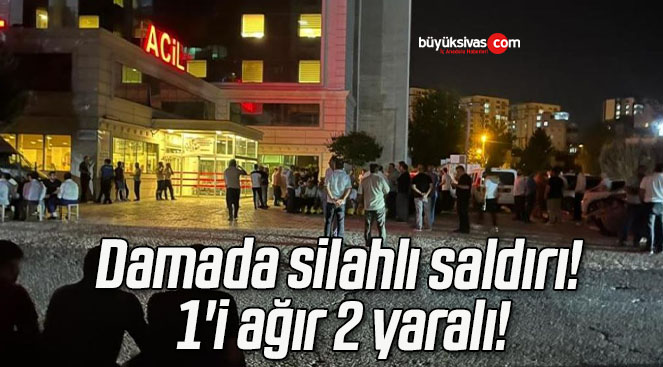 Damada silahlı saldırı! 1’i ağır 2 yaralı!
