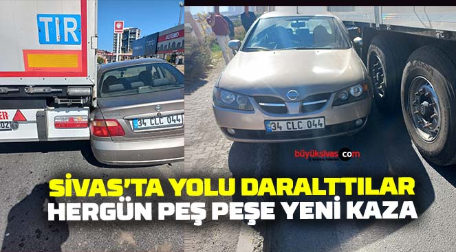 Sivas’ta 3 şeritten 2 şeride düşen yolda hergün kaza yaşanıyor