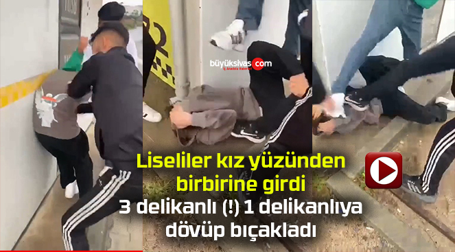 Liseliler kız yüzünden birbirine girdi! Görüntüler fena…