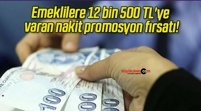 Emeklilere 12 bin 500 TL’ye varan nakit promosyon fırsatı!