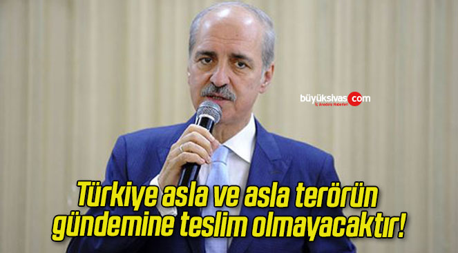 Türkiye asla ve asla terörün gündemine teslim olmayacaktır!