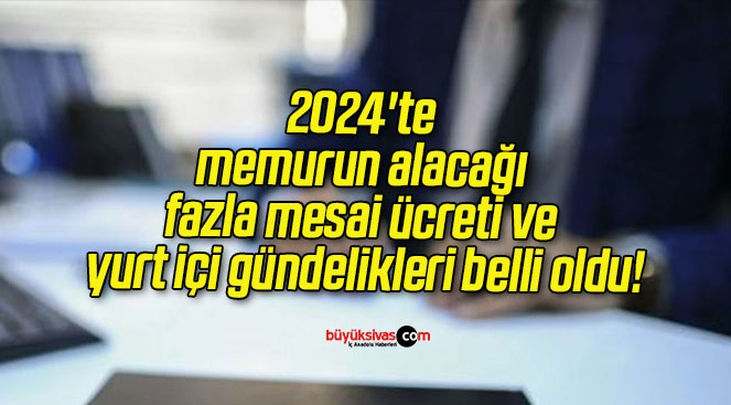 2024’te memurun alacağı fazla mesai ücreti ve yurt içi gündelikleri belli oldu!