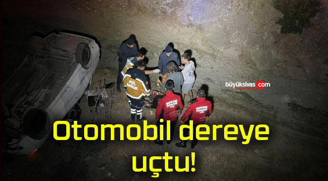 Otomobil dereye uçtu!