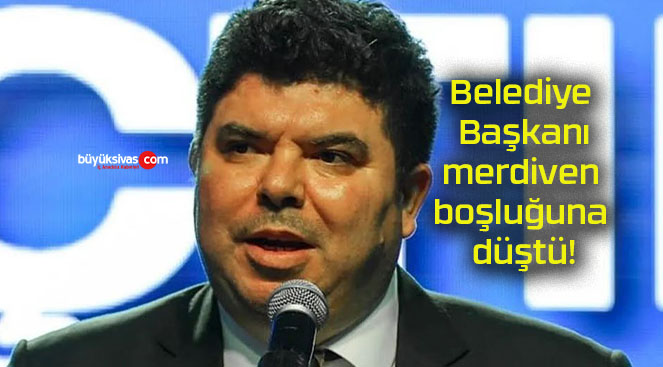 Belediye Başkanı merdiven boşluğuna düştü!