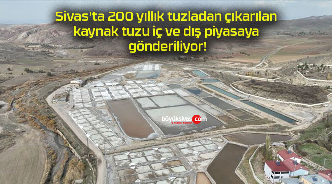 Sivas’ta 200 yıllık tuzladan çıkarılan kaynak tuzu iç ve dış piyasaya gönderiliyor!
