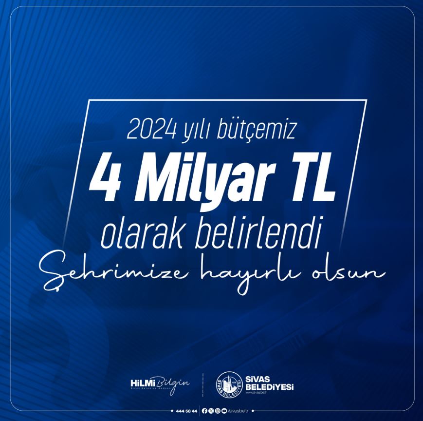 Başkan Bilgin’in İkinci Döneminin Bütçesi Belli Oldu!