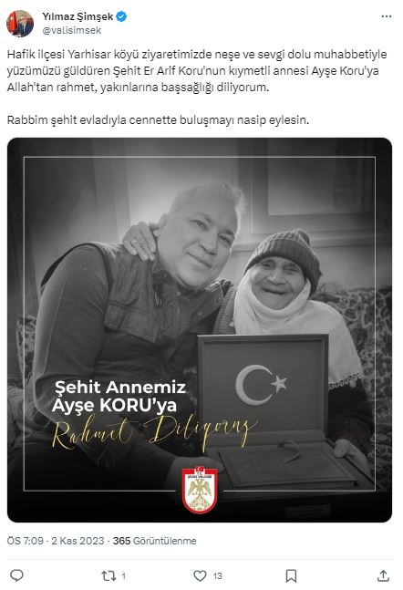 Acı Haberi Sivas Valisi Yılmaz Şimşek Verdi!