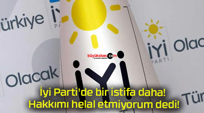 İyi Parti’de bir istifa daha! Hakkımı helal etmiyorum dedi!