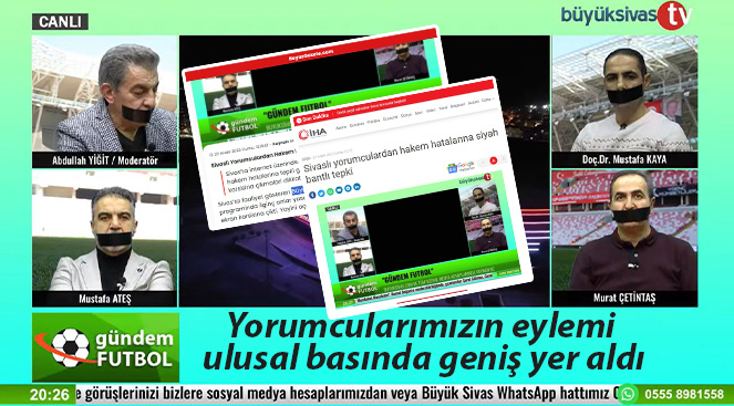 Yorumcularımızın eylemi ulusal basında geniş yer aldı
