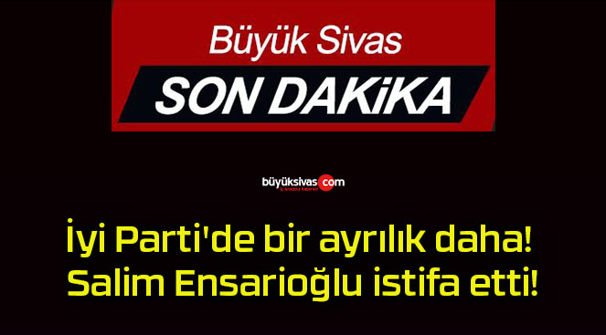 İyi Parti’de bir ayrılık daha! Salim Ensarioğlu istifa etti!