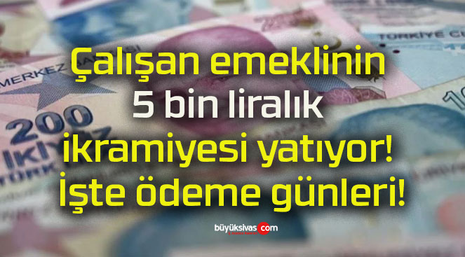 Çalışan emeklinin 5 bin liralık ikramiyesi yatıyor! İşte ödeme günleri!