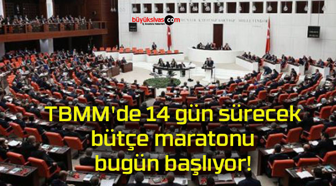 TBMM’de 14 gün sürecek bütçe maratonu bugün başlıyor!