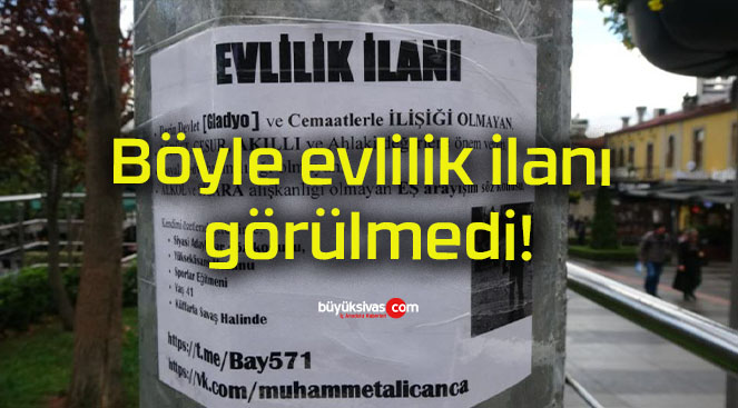 Böyle evlilik ilanı görülmedi!