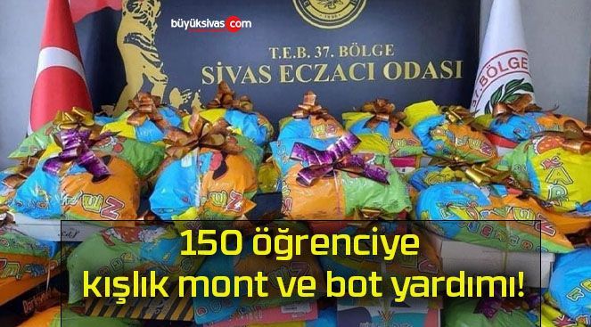 150 öğrenciye kışlık mont ve bot yardımı!