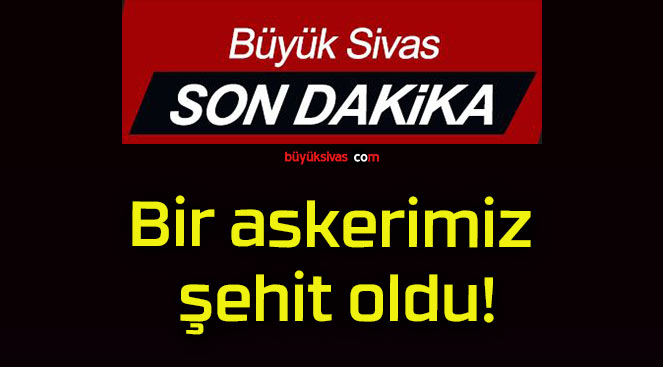 Bir askerimiz şehit oldu!