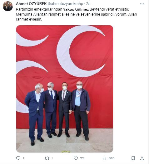 Sivas’ta acı haberi MHP’liler duyurdu!
