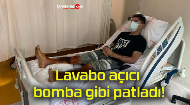 Lavabo açıcı bomba gibi patladı!