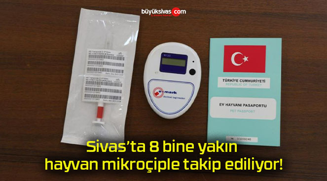 Sivas’ta 8 bine yakın hayvan mikroçiple takip ediliyor!