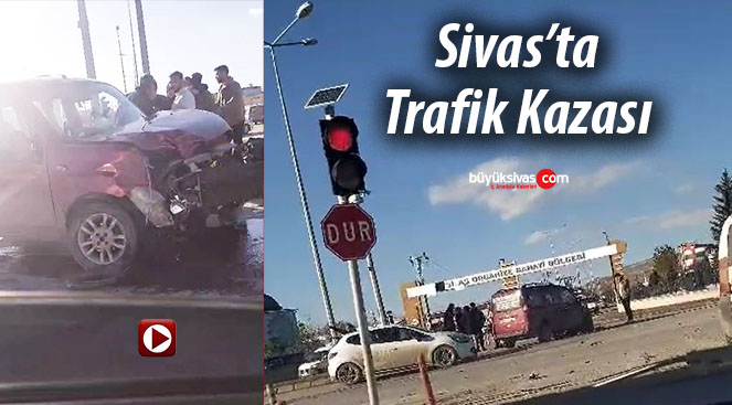 Sivas Organize Sanayi Bölgesi Kavşağında Trafik Kazası