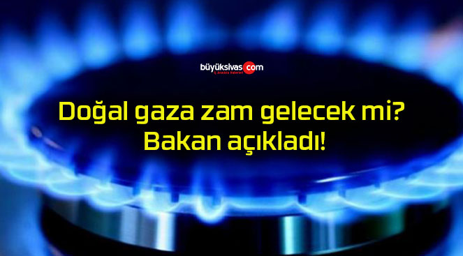 Doğal gaza zam gelecek mi? Bakan açıkladı!