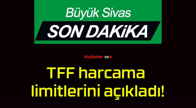 TFF harcama limitlerini açıkladı!