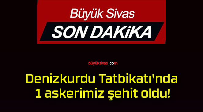 Denizkurdu Tatbikatı’nda 1 askerimiz şehit oldu!