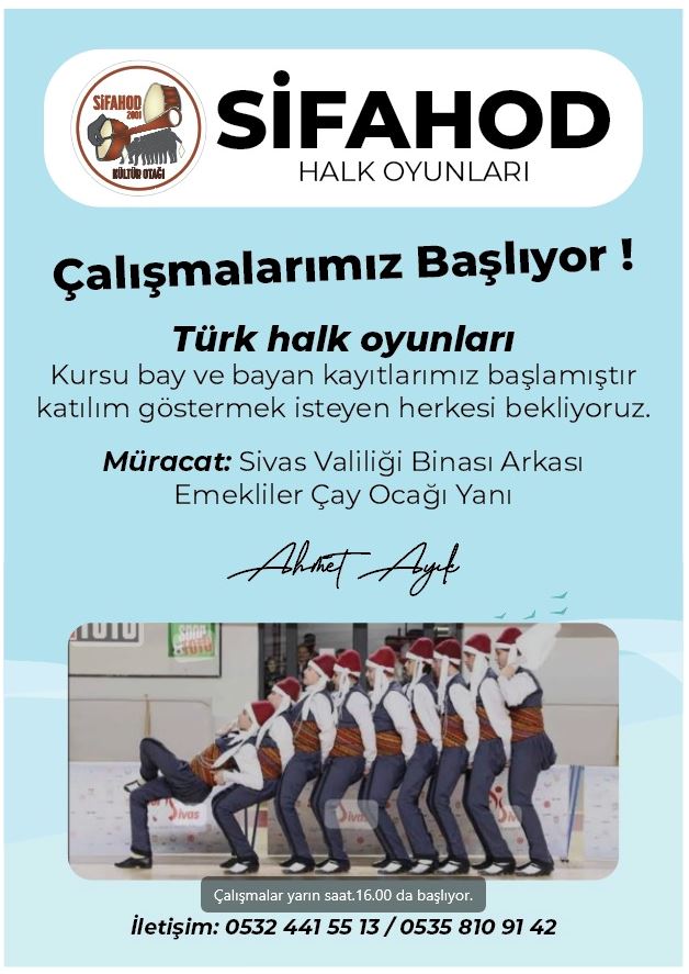 Sivas Halkoyunları Kursu Sifahod’da