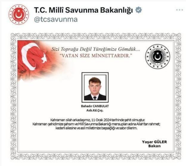 Denizkurdu Tatbikatı’nda 1 askerimiz şehit oldu!