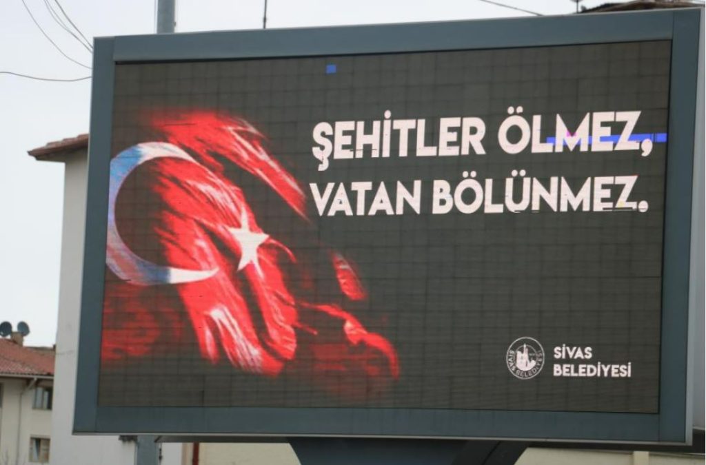 Burası SİVAS! “Şehitler ölmez vatan bölünmez”