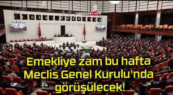 Emekliye zam bu hafta Meclis Genel Kurulu’nda görüşülecek!