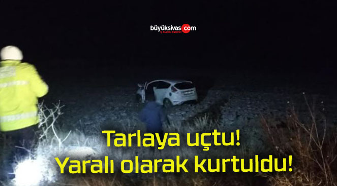 Tarlaya uçtu! Yaralı olarak kurtuldu!